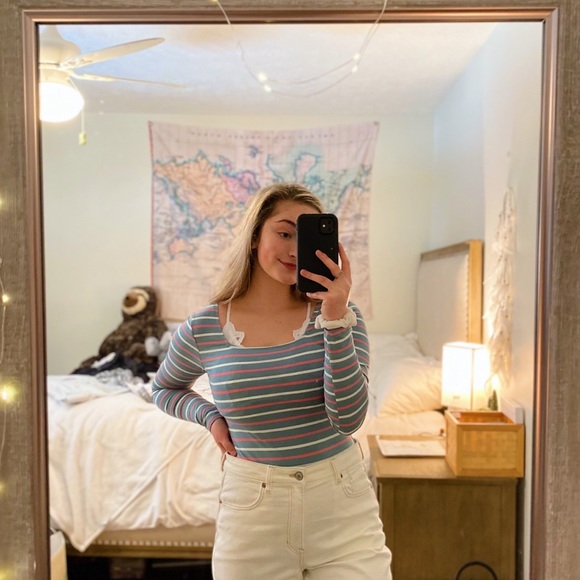 ☼ Boutique Bodysuit Striped Long Sleeve - Picture 3 of 6